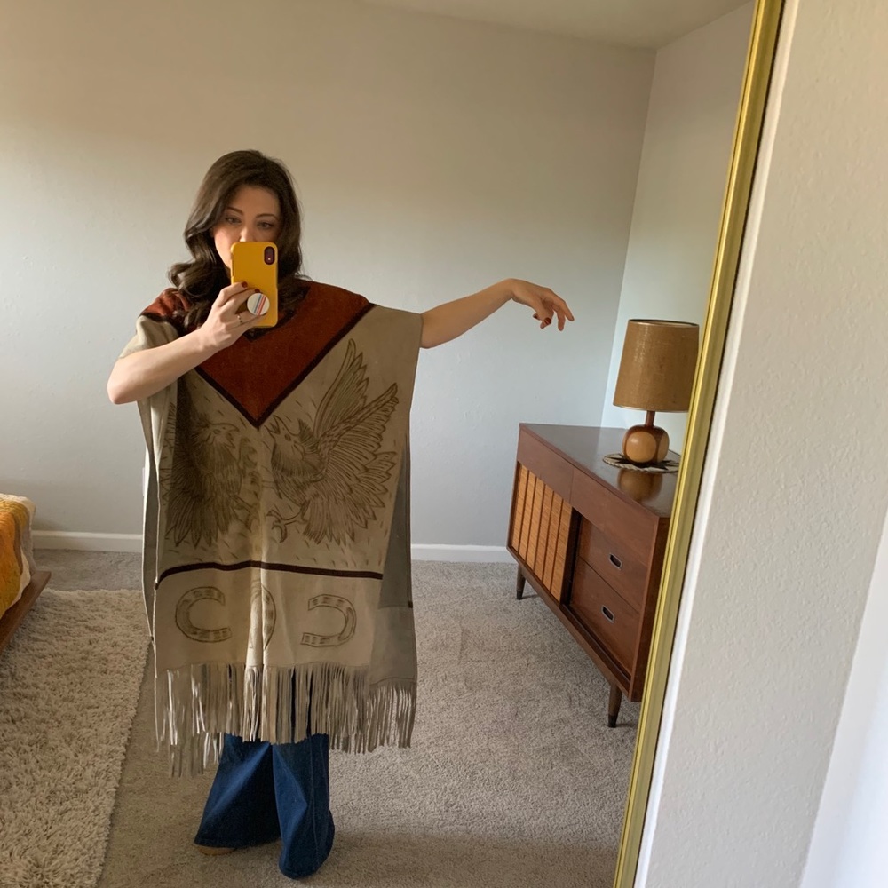 Vintage Suede poncho